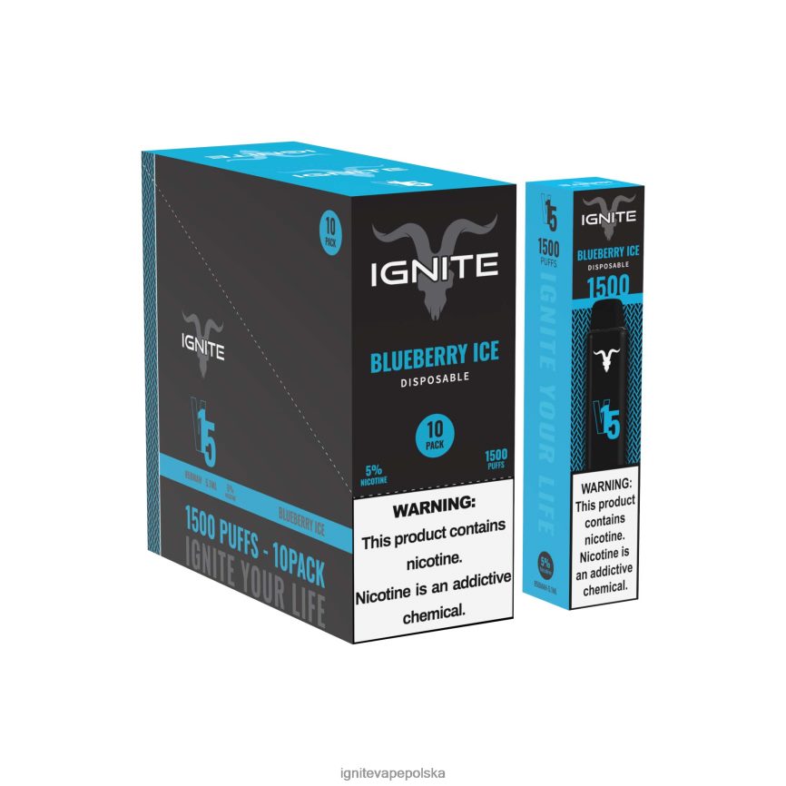 Ignite E Papieros Cena | IGNITE V15 vape pen 10 szt lód jagodowy 0648NZ97